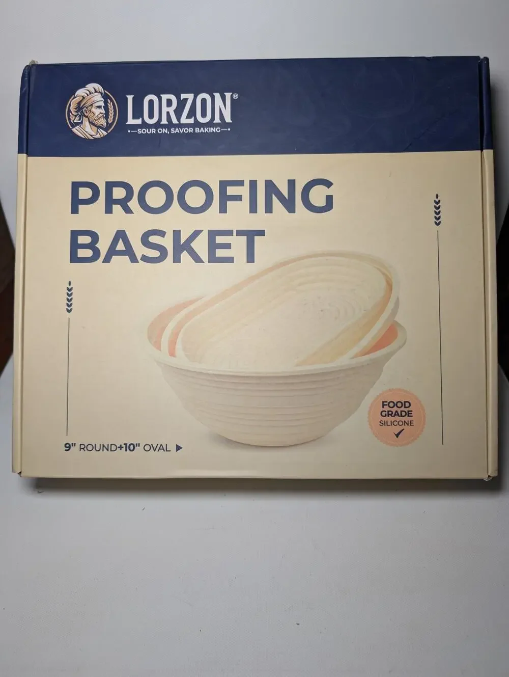 Lorzon Silicone Proofing Basket Set 9 Round 10 Oval Bread Banneton New